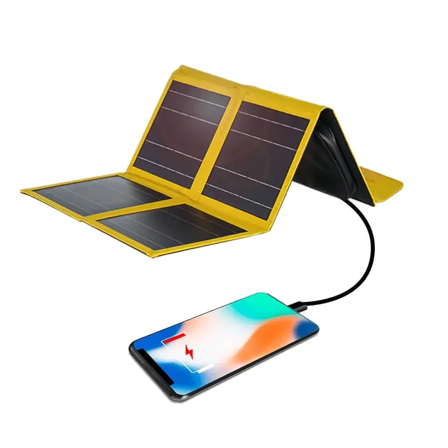 Folding Solar Panel - โทรศัพท์แบบพับได้พร้อมแผงโซลาร์เซลล์แบบพกพา แผงชาร์จแบบพับได้ขนาดเล็ก พลังงานแสงอาทิตย์แบบพกพา