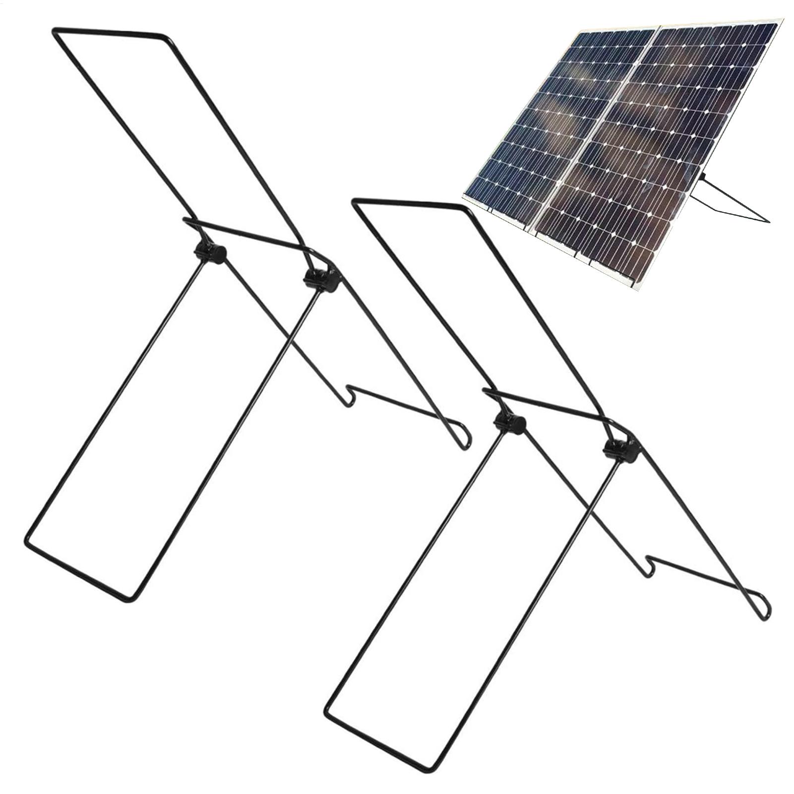 Folding Solar Panel - 2 ชิ้นแผงโซลาร์เซลล์เอียงวงเล็บยึดแผงโซลาร์เซลล์แบบพับได้น้ําหนักเบาทนทานชั้นวางพับกลางแจ้งสําหรับเดิน