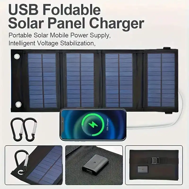 แบบพกพา USB พลังงานแสงอาทิตย์แ - Folding Solar Panel บทวิจารณ์และราคา