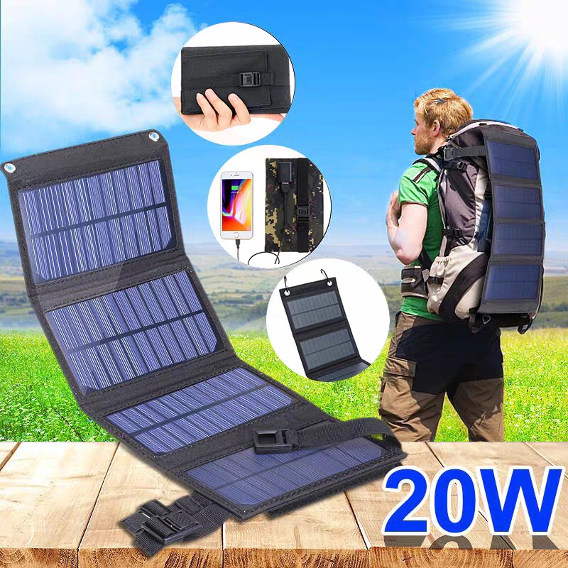 แผงโซลาร์เซลล์แบบพับได้ 20W 50 - Folding Solar Panel บทวิจารณ์และราคา